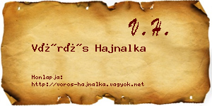 Vörös Hajnalka névjegykártya