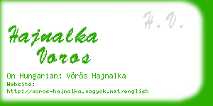 hajnalka voros business card